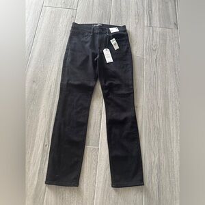 Express skinny mid rise stretch black denim jeans size 4 short